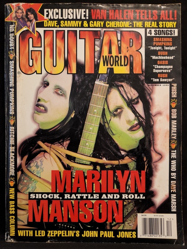Guitar World Magazine December 1996 Marilyn Manson Van Halen
