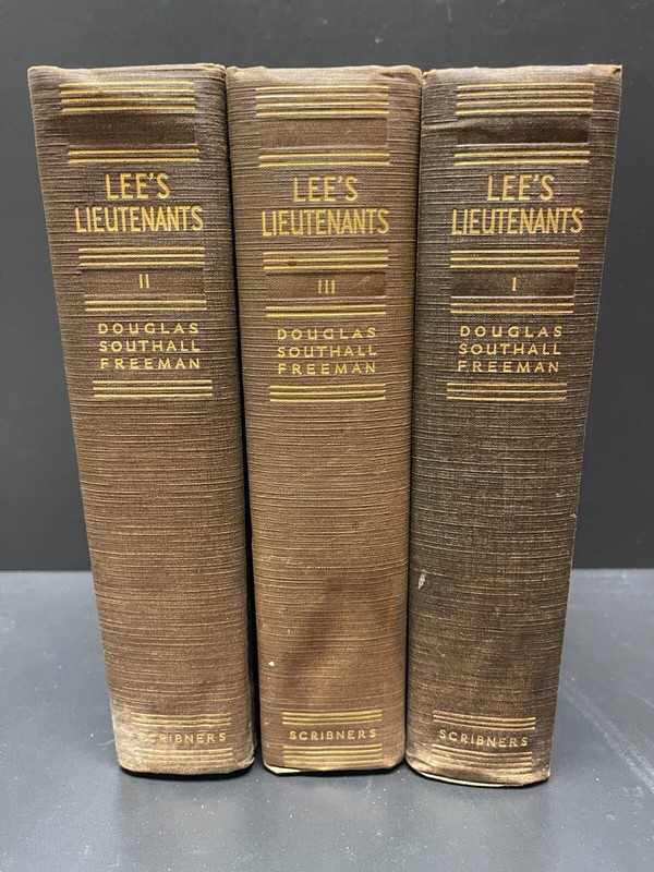 LEE’S LIEUTENANTS 3-VOLUME SET Douglas Freeman 1942-44 1st Ed SCRIBNERS A
