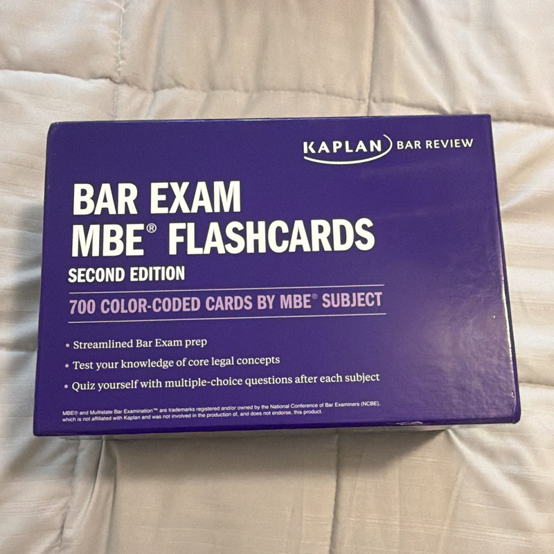 Kaplan Bar Review Bar Exam MBE Flashcards 2nd Ed 700 Color-Coded (2016)