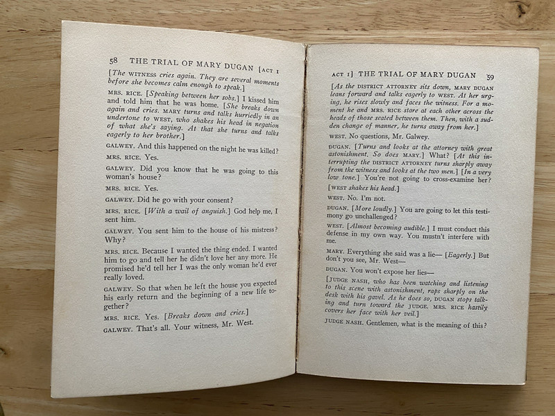 Trial of Mary Dugan Bayard Veiller SIGNED 1928 HC No DJ Samuel French, Ltd. gallery