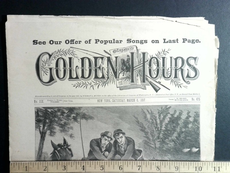 Golden Hours by Weldon J. Cobb 1897 Rare Adventure Comics