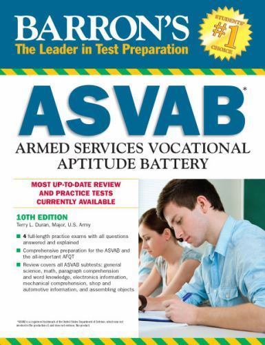 Barron’s ASVAB: Armed Services Vocational Aptit- 9780764147937, paperback, Duran
