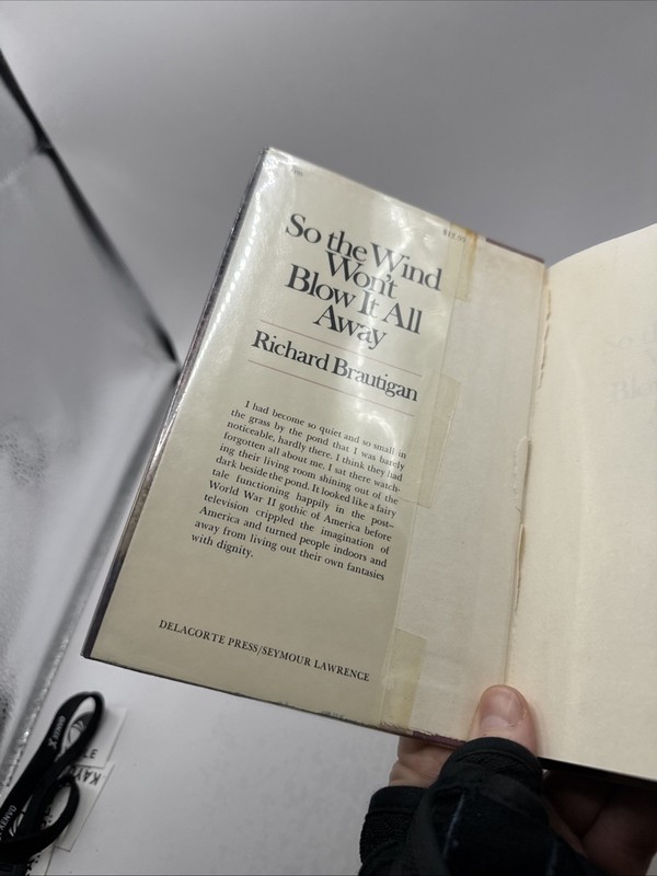 So the Wind Won't Blow it all Away Richard Brautigan 1982 First Edition gallery