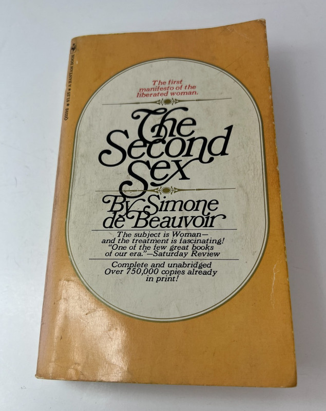 1970 The Second Sex – Simone de Beauvoir – 13th printing Bantam Books Paperback