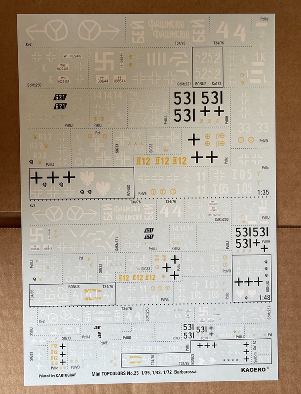 Kagero Barbarossa 1941 Book/Decals, New! Sealed. Mini Top Colors # 15025 gallery