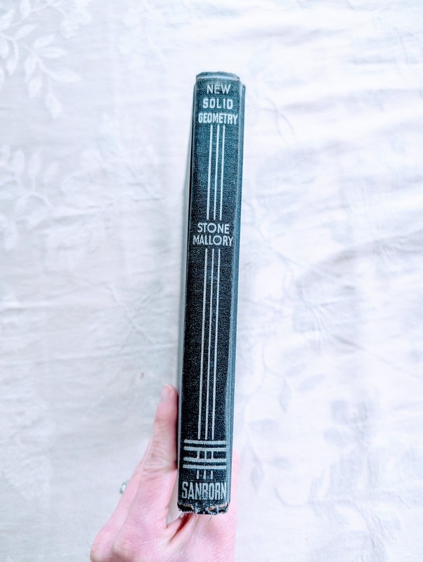Antique 1937 New Solid Geometry Stone Mallory HC Textbook School Paper Ephemera gallery