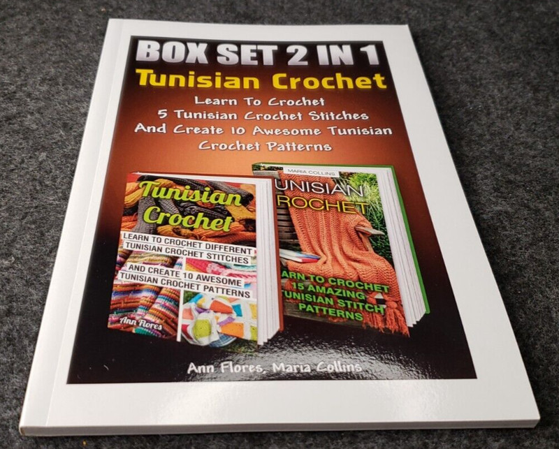 Tunisian Crochet BOX SET 2 IN 1 book, Excellent condition. Book Only(C9B3)