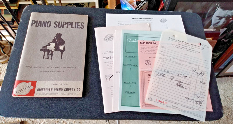 1950s American Piano Supply Co. Catalog, 104 Pages, Piano Supplies