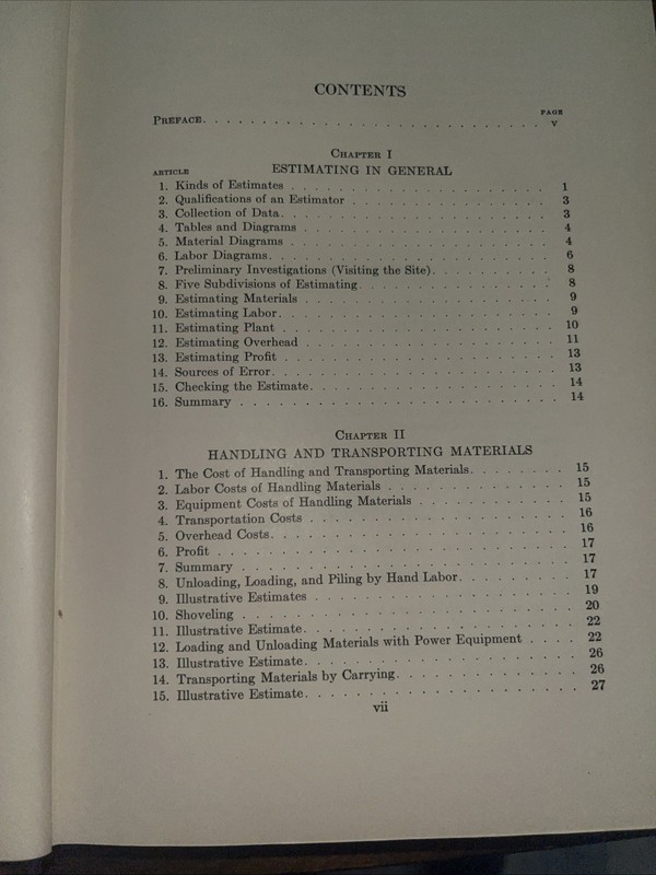 Construction Estimates and Costs by H.E. Pulver HC. 2nd Printing 1940 gallery