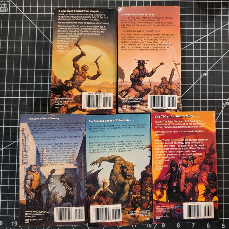Dark Sun: Complete First Edition Prism Pentad Series 1-5, Dungeons & Dragons Lot gallery