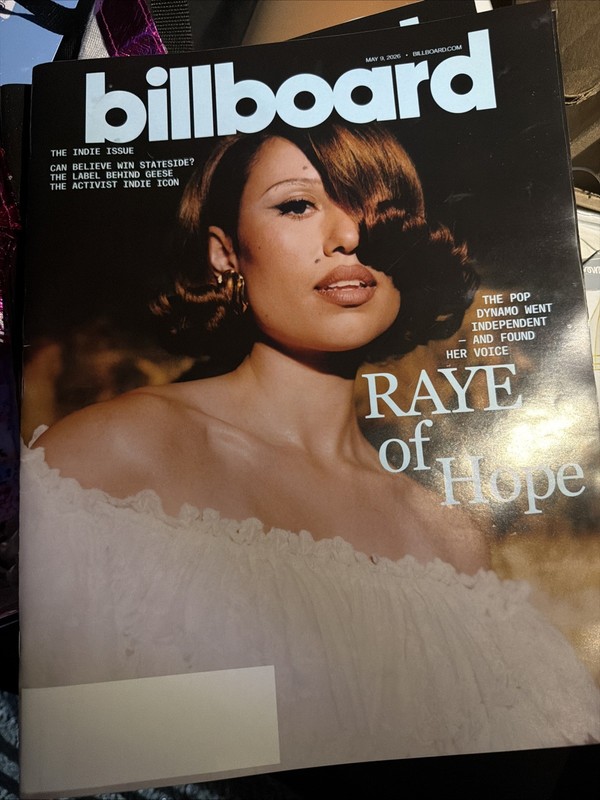 RAYE * Billboard Magazine May 2026 * THE INDIE ISSUE * Ship Worldwide