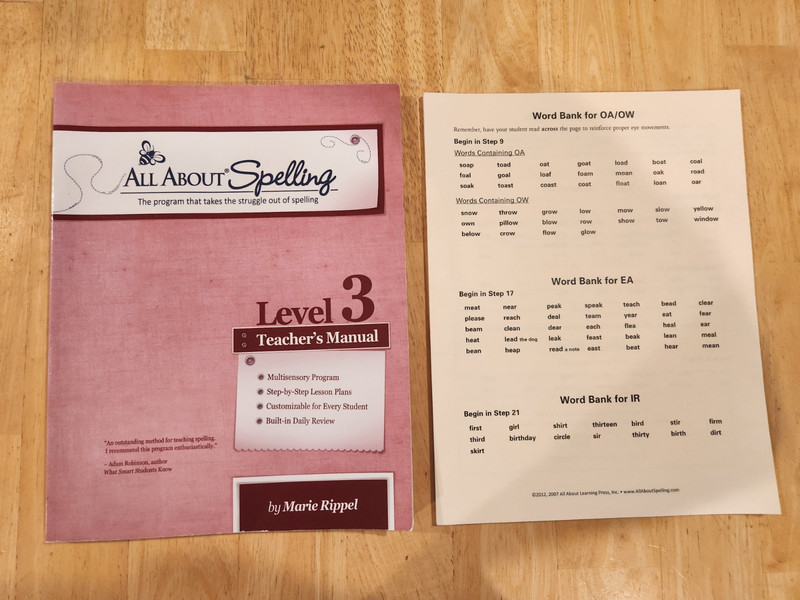 All About Spelling Level 3 Teacher’s Manual by Marie Rippel