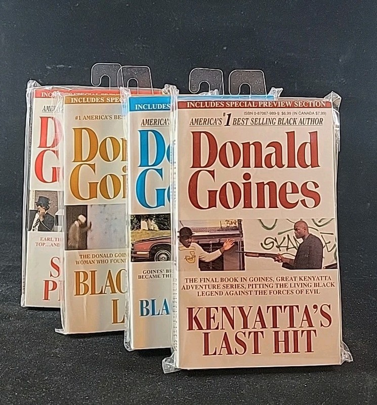4 Donald Goines Books: Kenyatta’s Last Hit, Black Gangster, Black Girl Lost, St.