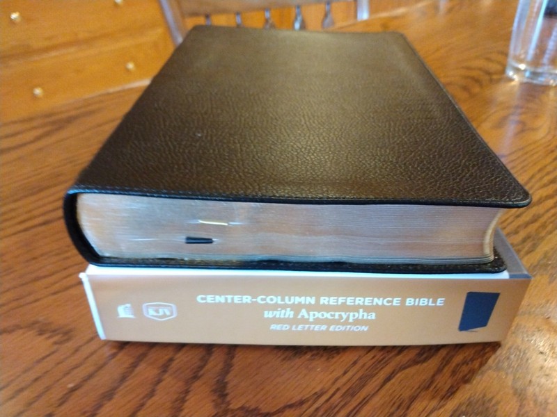 KJV Bible with Apocrypha Center-Column References~Retail 154.99 Black Leather gallery