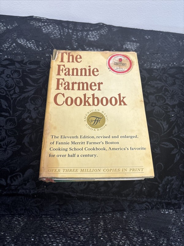 VTG 1965 THE FANNIE FARMER COOKBOOK HB w/DJ ELEVENTH EDITION WILMA LORD PERKINS