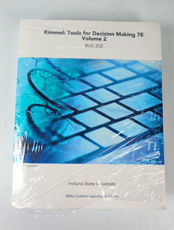 WileyPLUS Blackboard Kimmel Tools for Decision Making 7E Volume 2 BUS Softcover