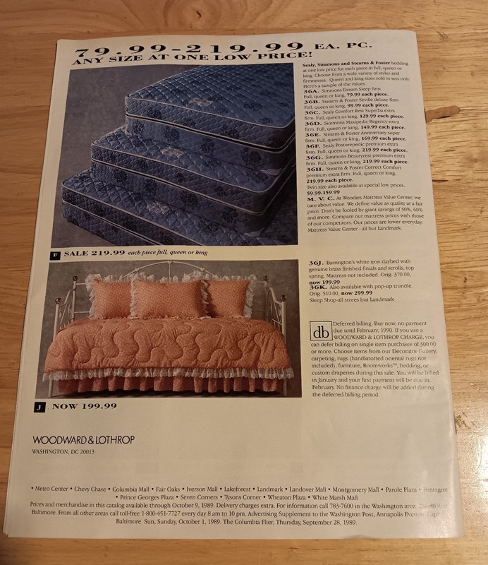 Woodward & Lothrop Harvest Sale 1989 Catalog (36 Pages) gallery