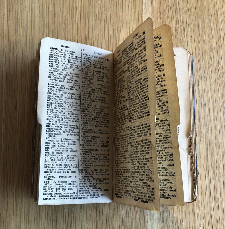 Webster's Vest Picket Dictionary - c1920s - 3x 5.5 inches gallery