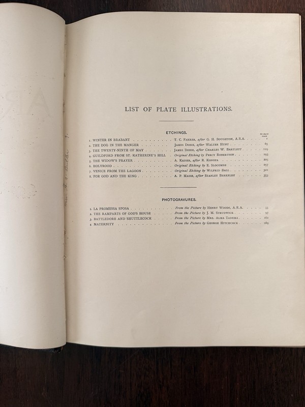 1891 The Art Journal, New Series, Virtue & Co, London Etchings Photograv Plates gallery