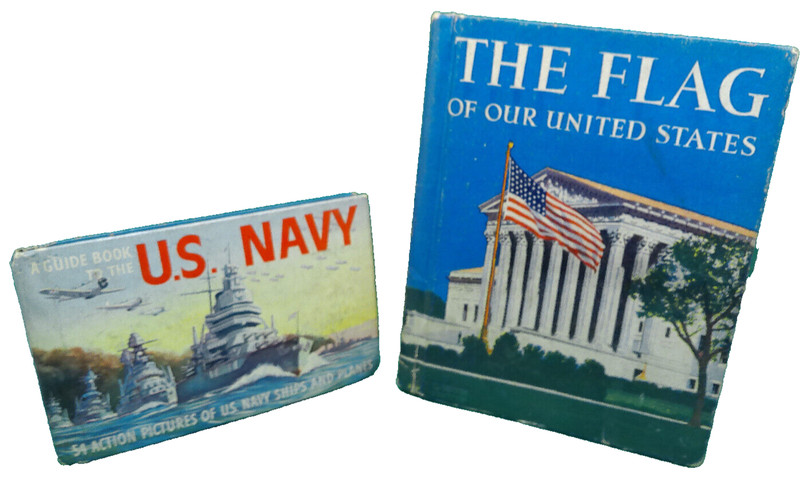 Flag United States US Navy WWII era book HB 1938 1942 dated Whitman Rand McNally