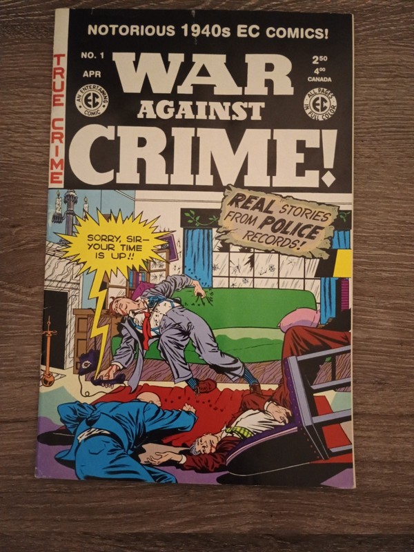 Notorious 1940s EC Comics Lot: War Against Crime Issues 1 2 3 Golden Age Reprint gallery