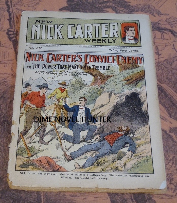 NICK CARTER CONVICT ENEMY NEW NICK CARTER WEEKLY #432 1905 DIME NOVEL STORYPAPER
