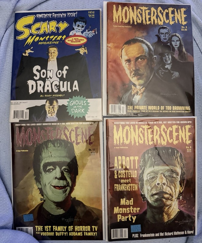 Monster Scene 6, 9 & 11 + Scary Monsters Magazine #15