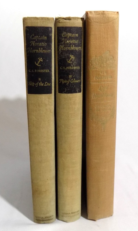 Set of 3 Vintage Hardcover in the Horatio Hornblower Series #2, 3, 5