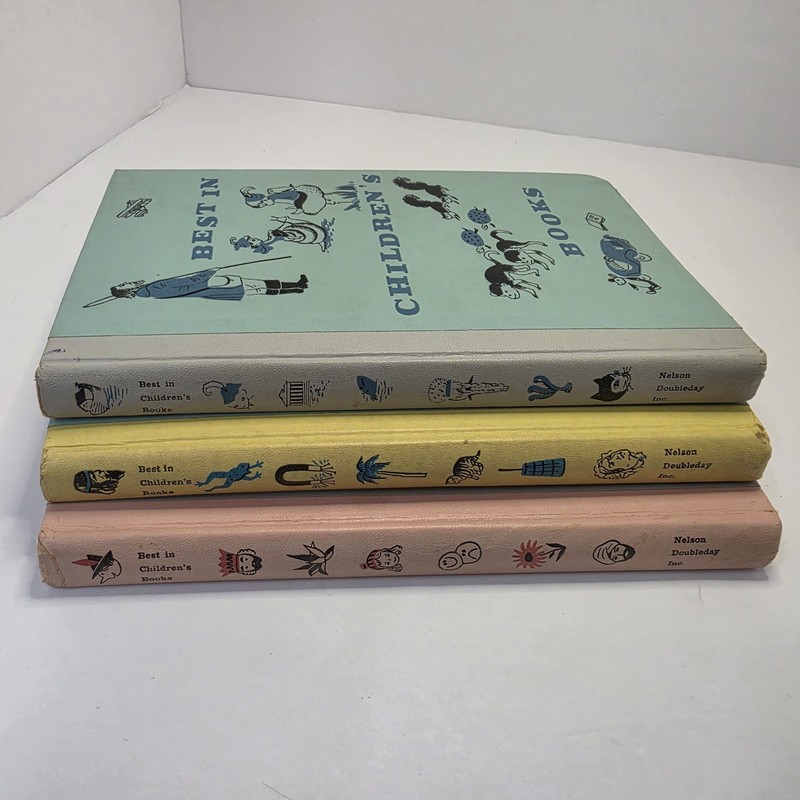 Vintage Best in Children’s Books Lot of 3 Nelson Doubleday 1950s 1960s Hardcover