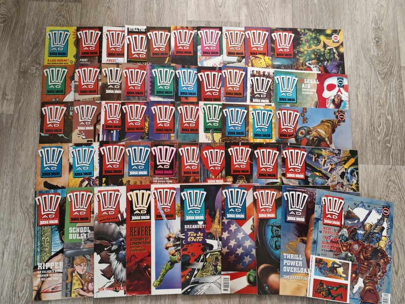 2000AD Comics Job Lot 701 – 750 COMPLETE Run 49 Issues Judge Dredd 1990 1991