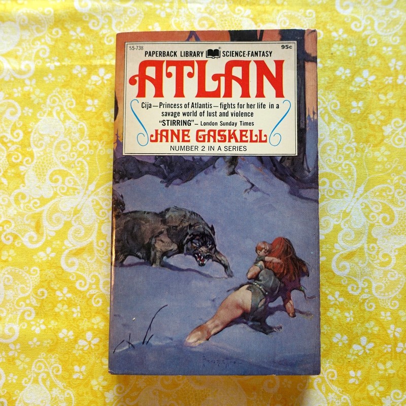 Atlan by Jane Gaskell; 1968 Paperback Library #55-738, Cover by Frank Frazetta