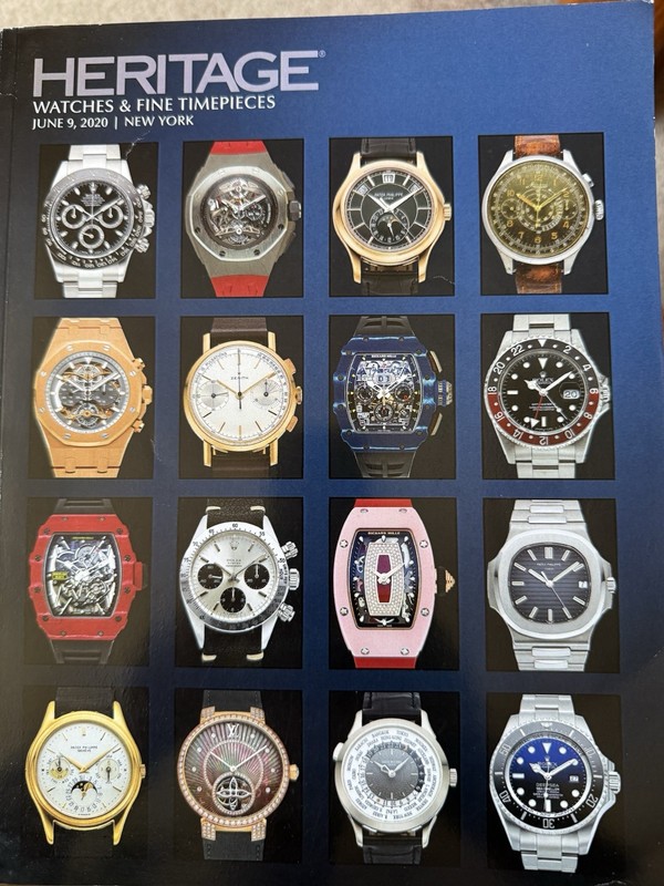 Heritage: Watches & Fine Timepieces June 9, 2020, New York Auction. 182 Pages.