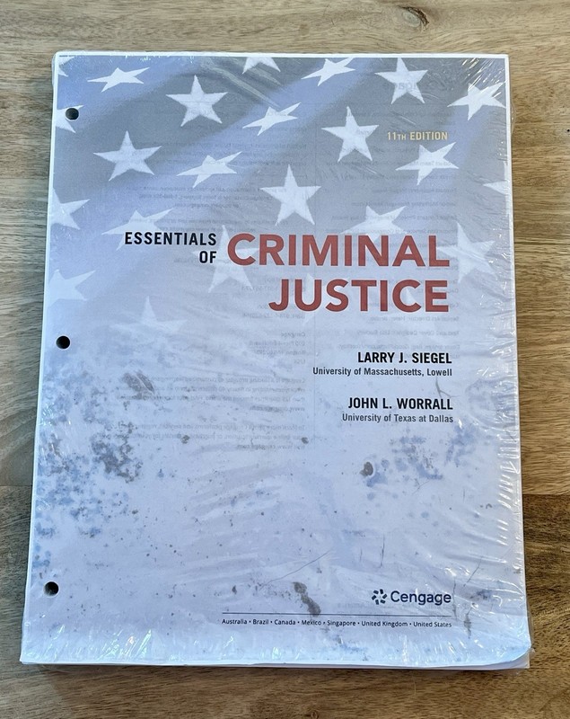 Essentials of Criminal Justice 11th Edition By Siegel & Worrall NEW Cengage