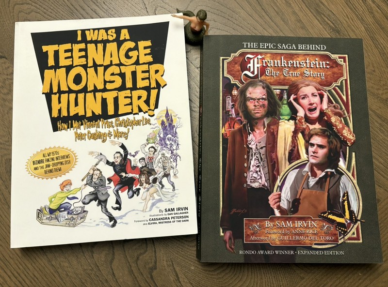 2 SIGNED SAM IRVIN BOOKS EPIC SAGA BEHIND FRANKENSTEIN & Teenage Monster Hunter