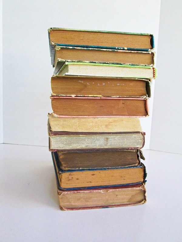 Antique Vintage Very Distressed Books Decor Staging Prop, Lot of 10, Hardcover gallery