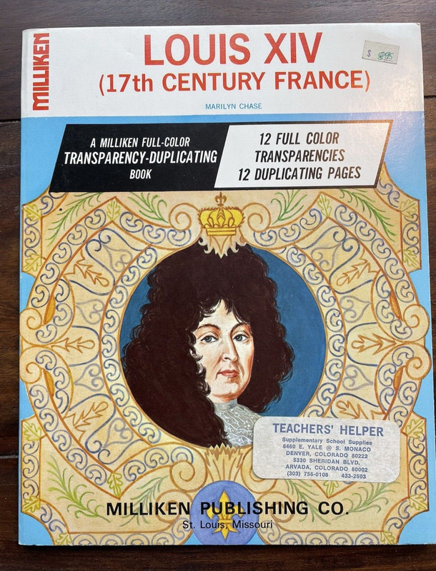VTG 1972 Color Transparency-Duplication Book «Louis XIV» France Milliken Pub.