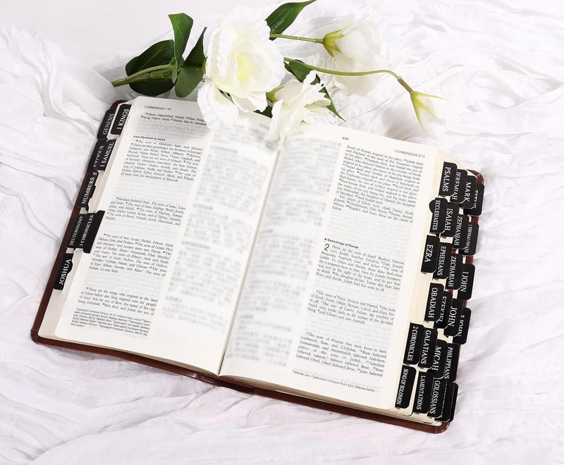Black Bible Tabs for Men - Paper Index Tabs for Scripture Study & Chapter Marker gallery