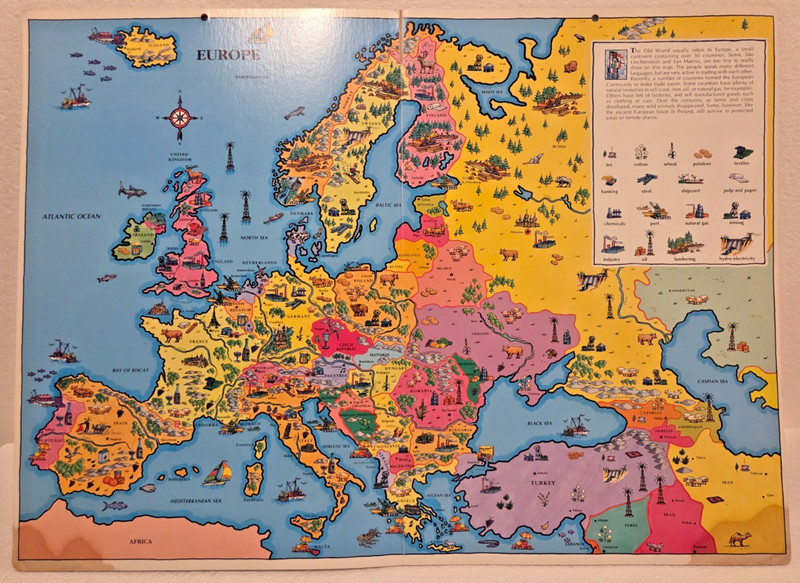 Vintage It's a Big Big World Jumbo Kids Atlas Learning Board Book - Sweet Item gallery