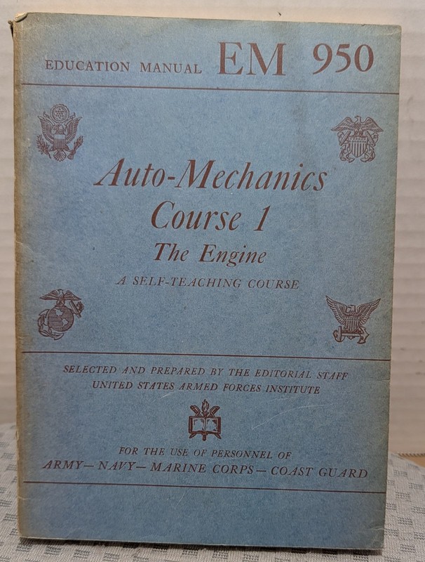 Auto Mechanics Course 1 EM 950 The Engine – 1944 – With Manual Corrections Page