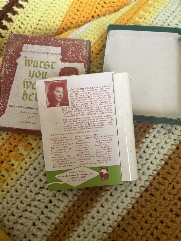 🔥Original 1958 Boxed GERMAN Cookbook "WURST YOU WERE HERE," By RUTH CHIER ROSEN gallery