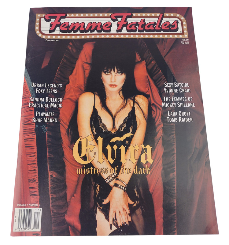 Femme Fatales Volume 7 Number Elvira Mistress Of The Dark December 1998 Magazine