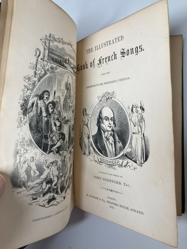 1855 Illustrated French Songs Fore-Edge Painting Risque Full Morocco Leather gallery