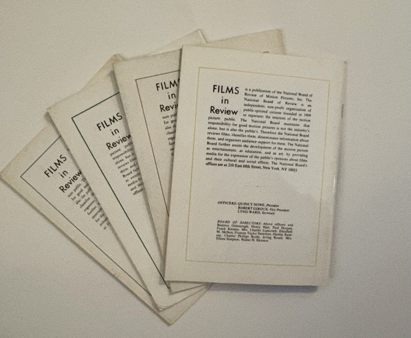FILMS IN REVIEW Magazine (Lot of 15 issues) from 1962-1990 Movie/Film/Hollywood gallery