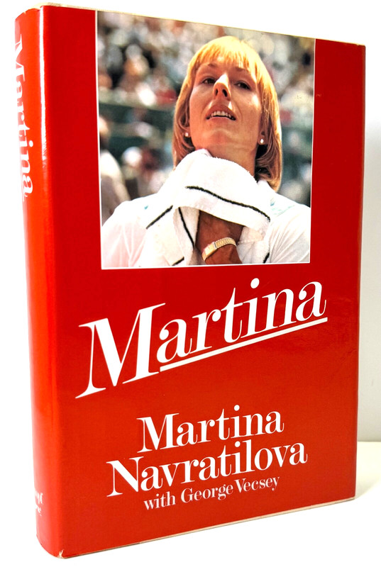 Martina, Autobiography, George Vecsey & Martina Navratilova, 1985 HCDJ 1st print