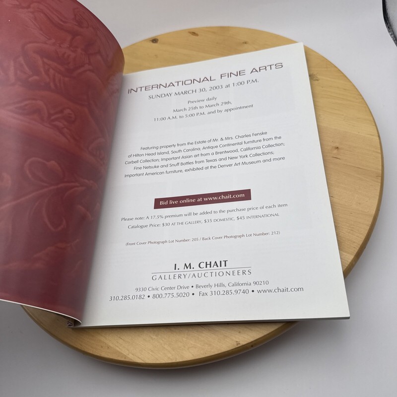 IM Chait Beverly Hills Fine Arts Auction Catalog 2003 Illustrated gallery
