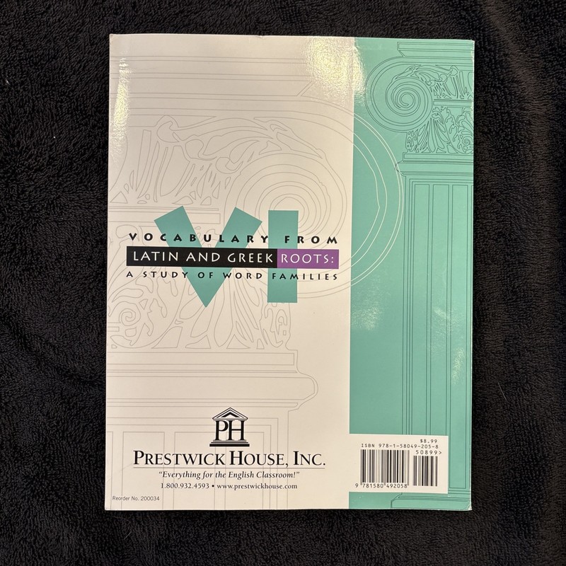 Prestwick House's Vocabulary from Latin and Greek Roots VI by Elizabeth Osborne gallery