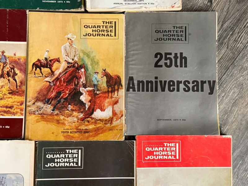QUARTER HORSE JOURNAL 1973 Magazine 11pc Lot Western Riding Equestrian Barn gallery