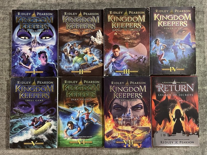 DISNEY’S Kingdom Keepers Books 1-7 & Hard Cover Sequel Book 2 By Ridley Pearson