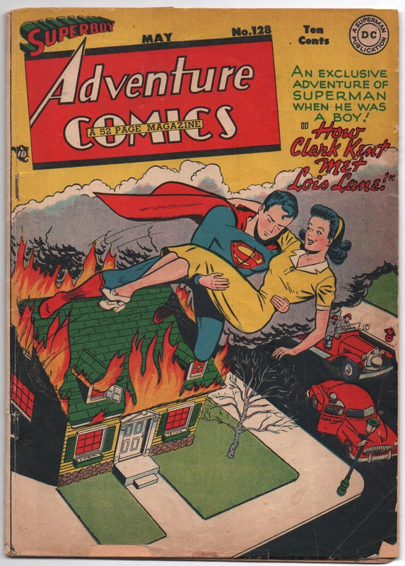 ADVENTURE COMICS – SERIES 1 No.128 MAY 1948 – VG(-) SUPERBOY DC COMICS – RARE