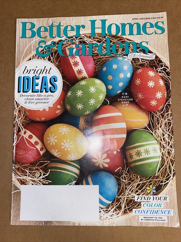 Better Homes & Gardens Magazine 100th Anniversary April 2022 106 pages FREESHIP